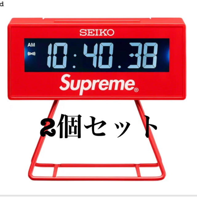 Supreme(シュプリーム)の2個　Supreme Seiko Marathon Clock "Red" インテリア/住まい/日用品のインテリア小物(置時計)の商品写真