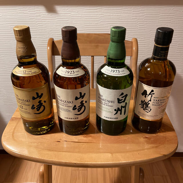 個人配送OK 山崎 12年 NV 白州NV 竹鶴 4本セット - 酒