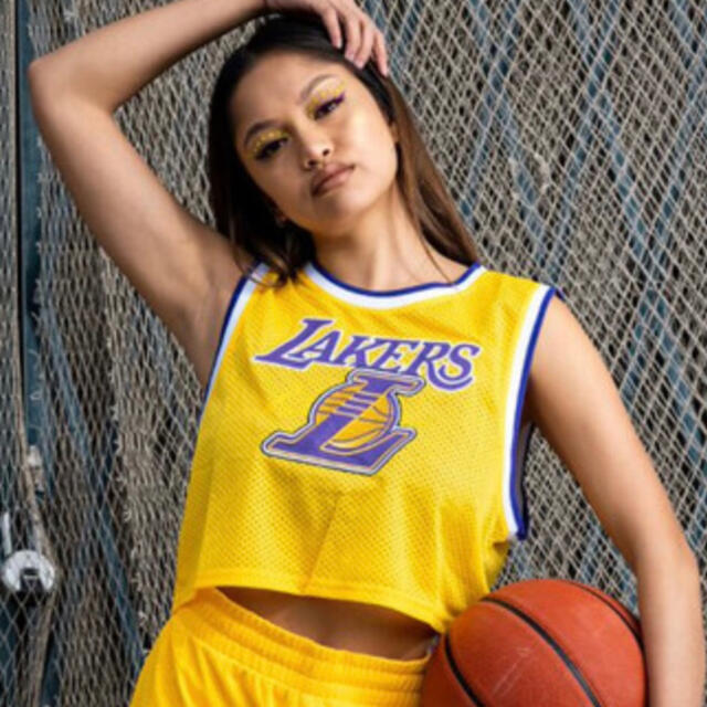 FOREVER 21(フォーエバートゥエンティーワン)の未使用 Lakers レイカーズ ランニング メッシュジャージ トップス レディースのトップス(タンクトップ)の商品写真