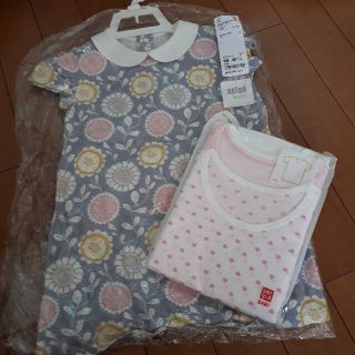 ユニクロ(UNIQLO)の新品　ユニクロ　90 ワンピース　メッシュ　肌着(ワンピース)