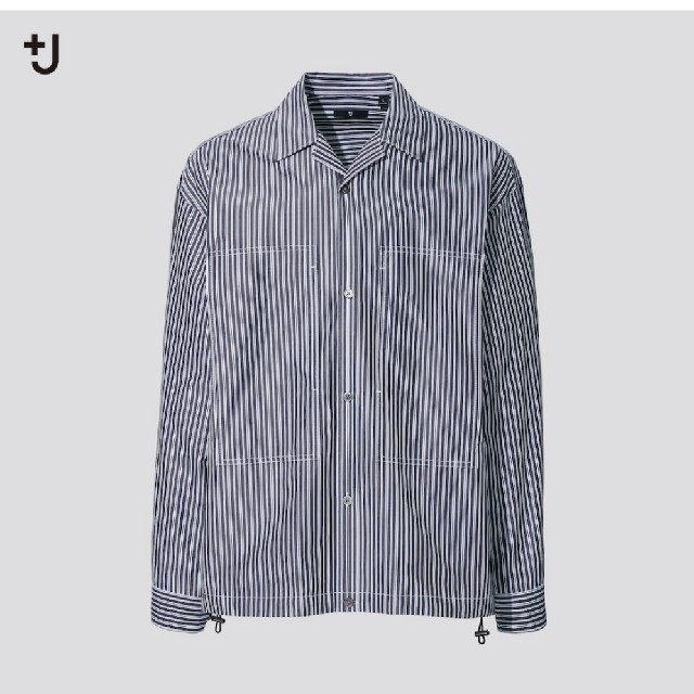 UNIQLO(ユニクロ)のUNIQLO ＋J スーピマコットンオーバーサイズシャツブルゾン　L メンズのジャケット/アウター(ブルゾン)の商品写真