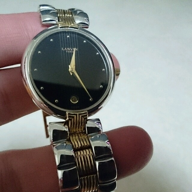 LANVIN(ランバン)の☆LANVINコンビ腕時計文字盤黒☆ レディースのファッション小物(腕時計)の商品写真