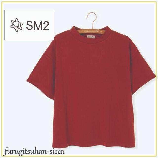 SM2(サマンサモスモス)のサマンサモスモス バイオウォッシュスタンドネックTシャツ/フリーサイズ レディースのトップス(Tシャツ(半袖/袖なし))の商品写真