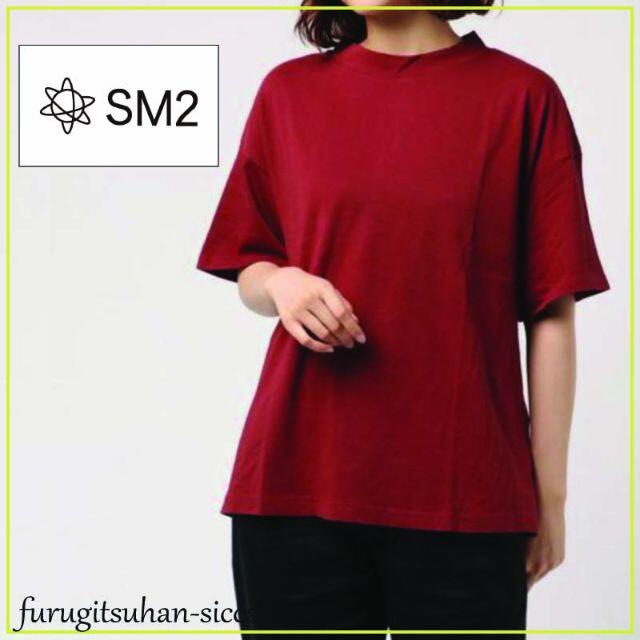 SM2(サマンサモスモス)のサマンサモスモス バイオウォッシュスタンドネックTシャツ/フリーサイズ レディースのトップス(Tシャツ(半袖/袖なし))の商品写真