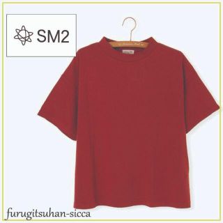 サマンサモスモス(SM2)のサマンサモスモス バイオウォッシュスタンドネックTシャツ/フリーサイズ(Tシャツ(半袖/袖なし))