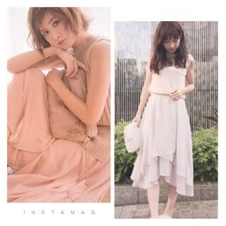 マーキュリーデュオ(MERCURYDUO)の今期💞ノースリニット&ミディスカート(ロングワンピース/マキシワンピース)