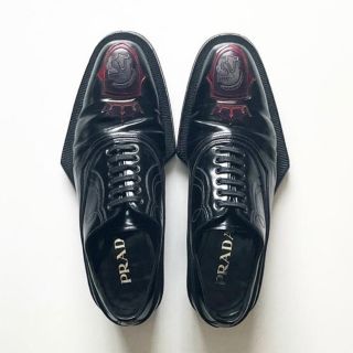 名作 12aw PRADA 幾何学 レザーシューズ 革靴