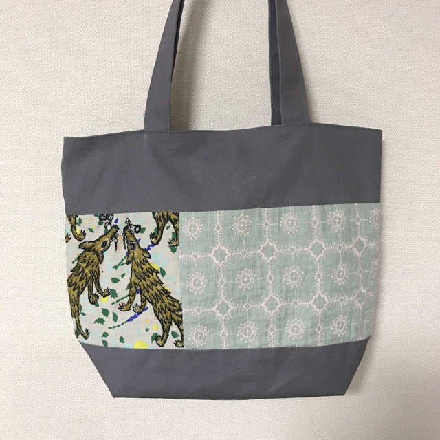 ミナペルホネン ハンドメイド トートバッグ wolf& flower 1