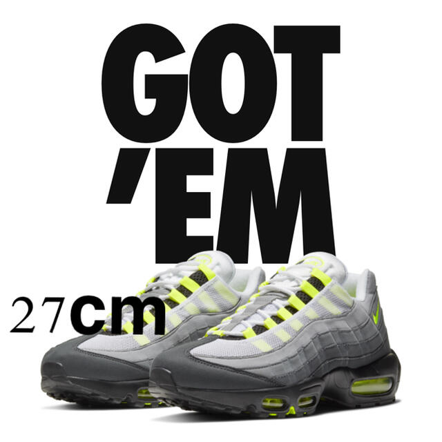 NIKE(ナイキ)のNIKE AIR MAX 95 OG NEON YELLOW  27cm メンズの靴/シューズ(スニーカー)の商品写真