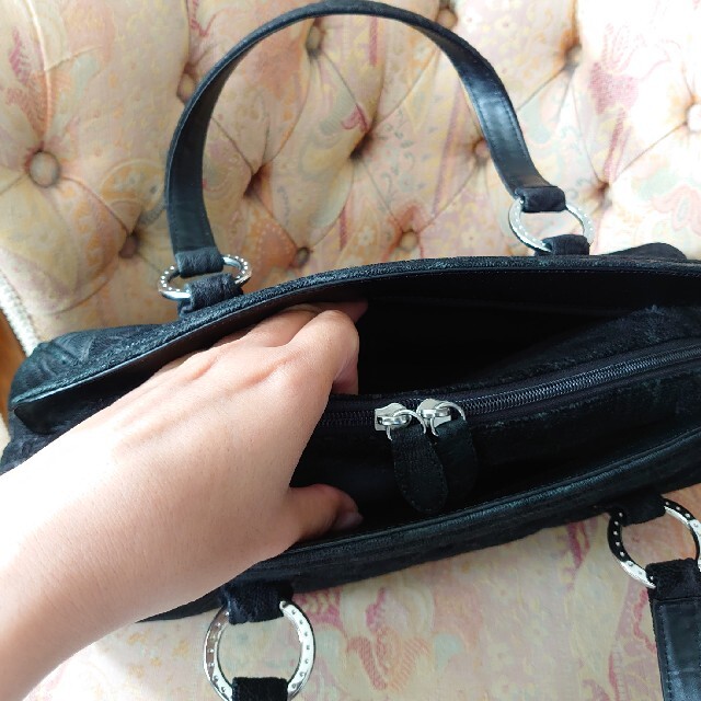 希少　象革　ハンドバッグ レディースのバッグ(ハンドバッグ)の商品写真