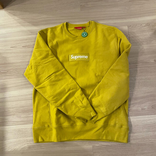 supreme box logo crew neck mustard XL