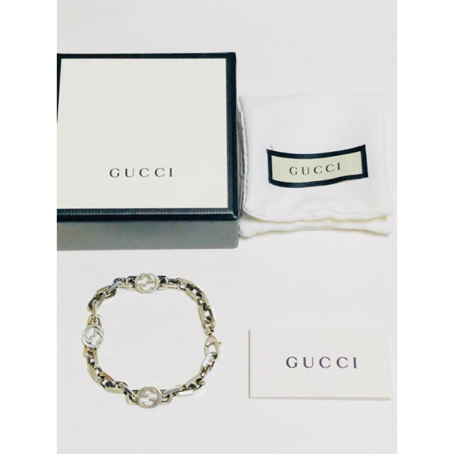 Gucci(グッチ)のGUCCI レア　グッチ インターロッキング　ブレスレット　17㎝　美品 メンズのアクセサリー(ブレスレット)の商品写真