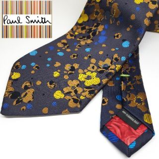 ポールスミス(Paul Smith)のPaul Smith LONDON ネクタイ フラワー 花柄 総柄 ネイビー(ネクタイ)