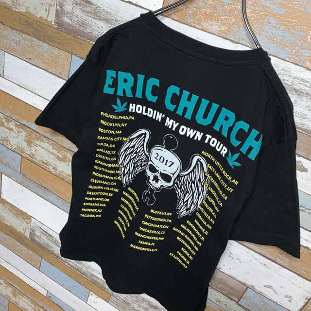 【バンドTシャツ】vintage ロック Tシャツ エリック・チャーチ　半袖 メンズのトップス(Tシャツ/カットソー(半袖/袖なし))の商品写真