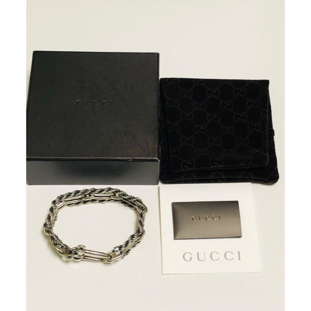 Gucci(グッチ)のGUCCI グッチ　激レア　オールド　ビンテージ　シルバー　極太　ブレスレット メンズのアクセサリー(ブレスレット)の商品写真