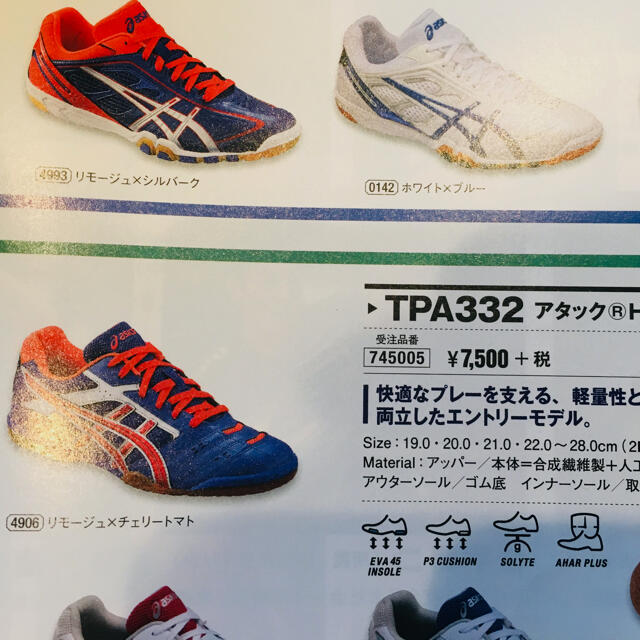 asics(アシックス)のアシックス　卓球シューズ　25センチ スポーツ/アウトドアのスポーツ/アウトドア その他(卓球)の商品写真