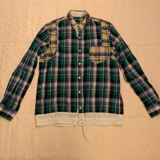 サカイ(sacai)の(ほぼ未使用)Sacai コットンリネン裾ナイロン切替シャツ Mサイズ(シャツ)