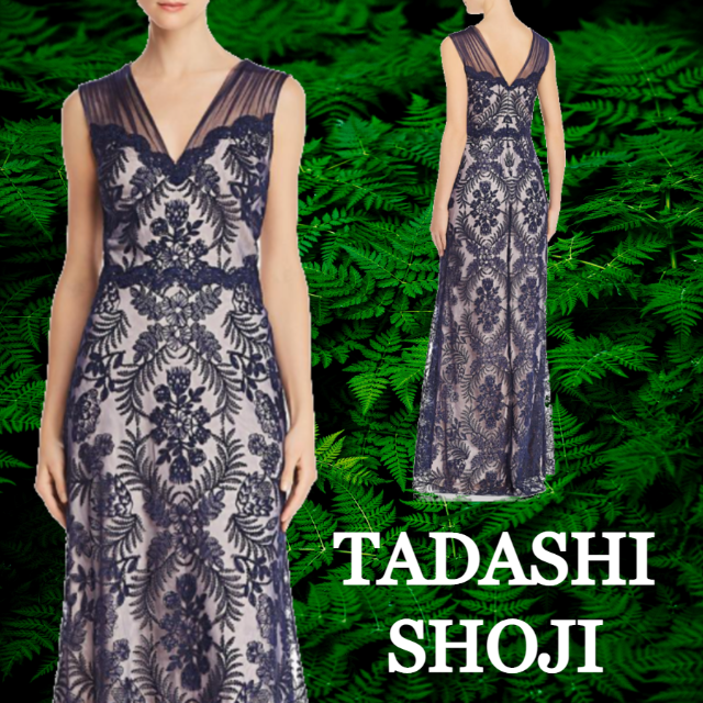 流行り ☆SALE☆【TADASHI SHOJI】 ノースリーブフォーマルドレス