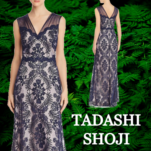 ★SALE☆【TADASHI SHOJI】 ノースリーブフォーマルドレス正司正クロージャー