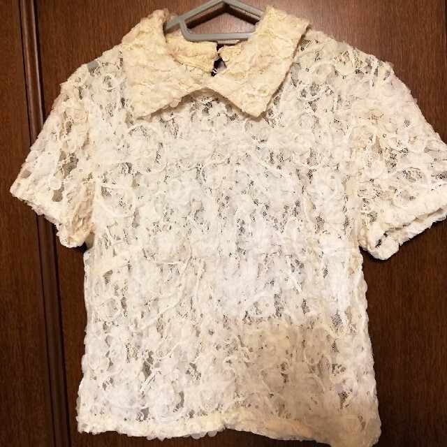 ZARA(ザラ)のZARA レースシャツ 半袖 レディースのトップス(Tシャツ(半袖/袖なし))の商品写真