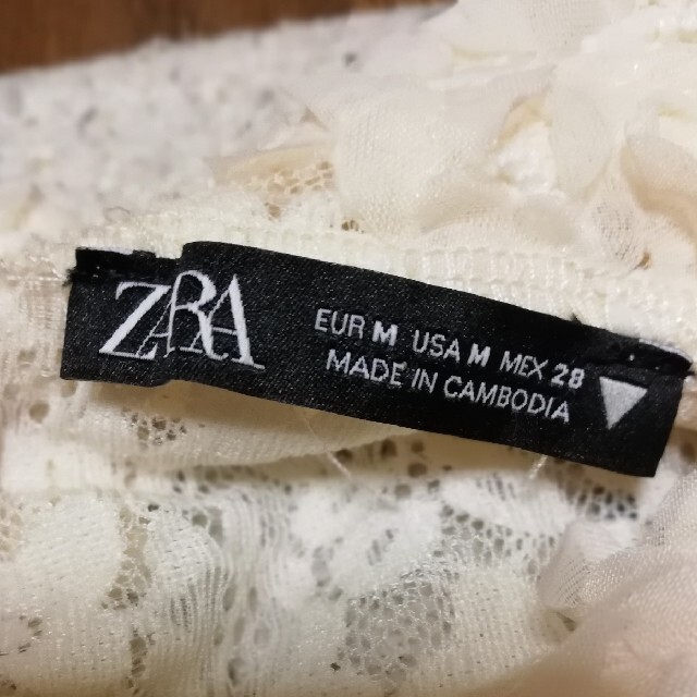 ZARA(ザラ)のZARA レースシャツ 半袖 レディースのトップス(Tシャツ(半袖/袖なし))の商品写真