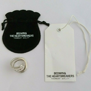 ベドウィン(BEDWIN)のBEDWIN スプーンリング ホワイトダイヤ入り指輪  シルバー925 付属品付(リング(指輪))