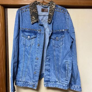 asos デニムジャケット Gジャン　超美品 ヒョウ柄 スタッズ　ユニセックス(Gジャン/デニムジャケット)