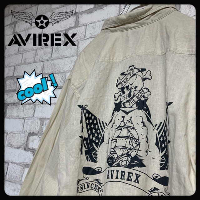 AVIREX - 【麻混】AVIREX アヴィレックス/長袖BDシャツ パイレーツ ...