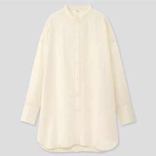 ユニクロ(UNIQLO)のユニクロ　リネンブレンドスタンドカラーチュニック(シャツ/ブラウス(長袖/七分))