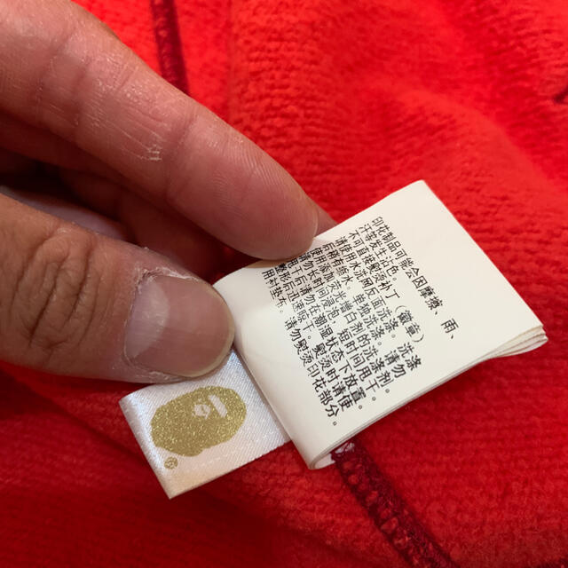A BATHING APE - エイプ カモ シャーク パーカー 赤 Lサイズの A BATHING APE - エイプ カモ シャーク パーカー 赤 Lサイズの