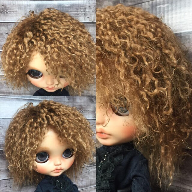 blythe _w-340ゴールドモカブラウン✨トスカナラムフルスキンウィッグ