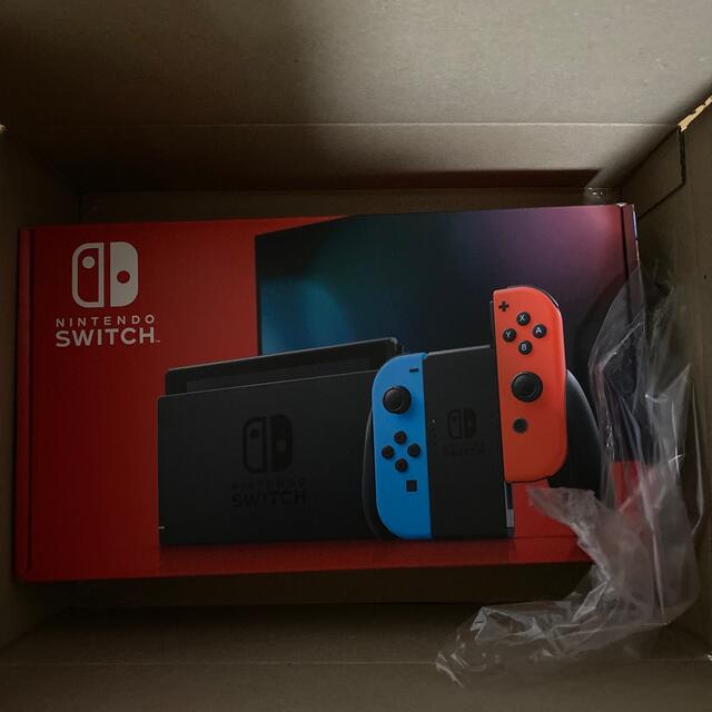 匿名/新品 Nintendo Switch 本体 ネオンブルー 店舗印なし!