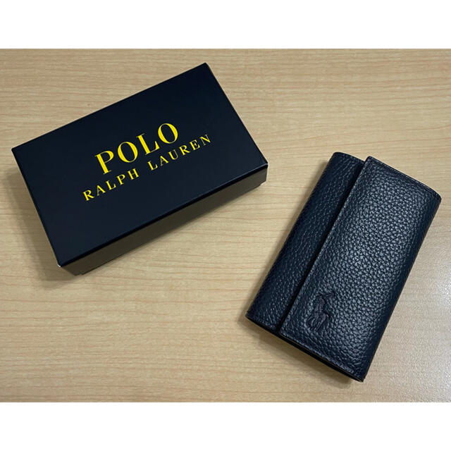 POLO RALPH LAUREN(ポロラルフローレン)のPOLO RALPH LAUREN キーケース　カード入れ付き　ネイビー メンズのファッション小物(キーケース)の商品写真