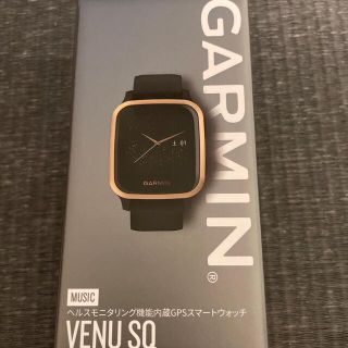 ガーミン(GARMIN)のガーミン　VENU SQ music  ブラック/ローズゴールド(腕時計(デジタル))