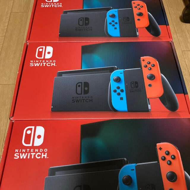 ニンテンドースイッチ ネオン 新型 3台 セット 新品 switch 任天堂-