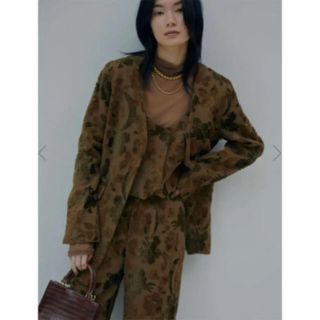 アメリヴィンテージ(Ameri VINTAGE)の♥UNDRESSED JACQUARD VEST SET JACKET♥(ノーカラージャケット)