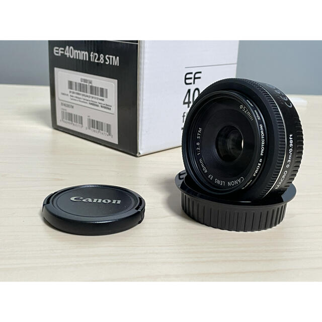 Canon EF 40mm F2.8 STM パンケーキレンズ フィルター付 カメラ (新品