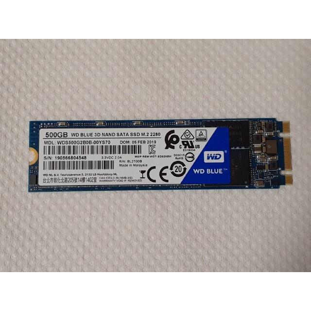 Western Digital SSD 500GB WD Blue