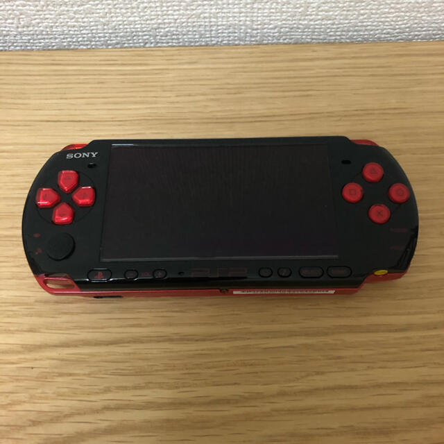 携帯用ゲーム機本体psp ブラックレッド