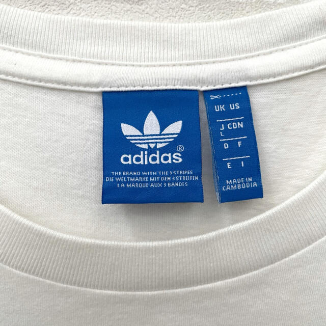 adidas(アディダス)の【匿名配送】adidas アディダス Tシャツ ビックロゴ トレフォイル 白 レディースのトップス(Tシャツ(半袖/袖なし))の商品写真