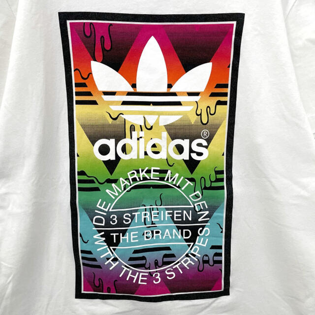 adidas(アディダス)の【匿名配送】adidas アディダス Tシャツ ビックロゴ トレフォイル 白 レディースのトップス(Tシャツ(半袖/袖なし))の商品写真