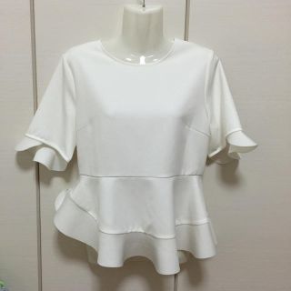 ザラ(ZARA)の値下げ《フリルトップス》ペプラム(カットソー(半袖/袖なし))