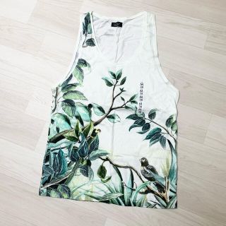 ザラ(ZARA)の新品✼ZARAmansボタニカルタンクトップM(タンクトップ)