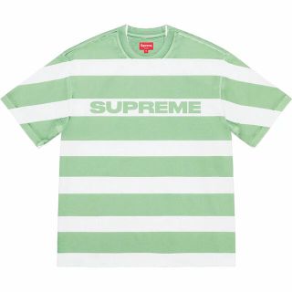 シュプリーム(Supreme)の L Supreme Printed Stripe S/S Top Green(Tシャツ/カットソー(半袖/袖なし))