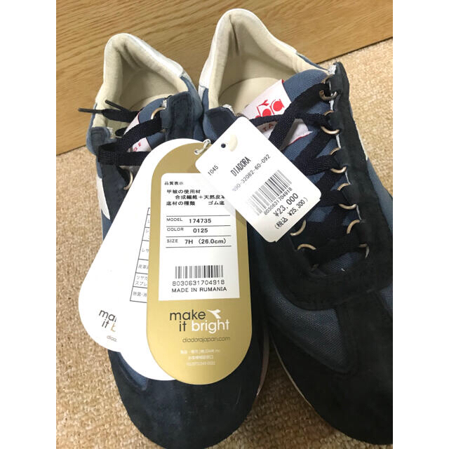 DIADORA(ディアドラ)の新品 diadora helitage 174735 EQUIPE H ネイビー メンズの靴/シューズ(スニーカー)の商品写真