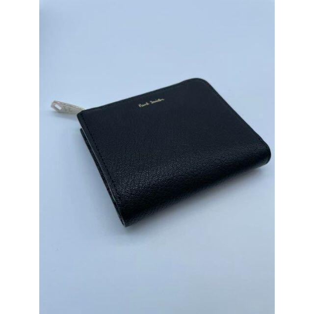 新品　ポールスミス　コンパクトジップ折財布　ブラックレザー レディース 財布 (5%オフ中)