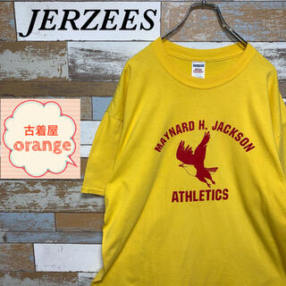【90s】JERZEES ジャージーズ　Tシャツ　フットボール　半袖　トップス(Tシャツ/カットソー(半袖/袖なし))