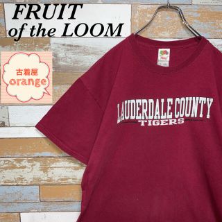 【90s】FRUIT OF THE LOOM Tシャツ　フットボール　半袖(Tシャツ/カットソー(半袖/袖なし))