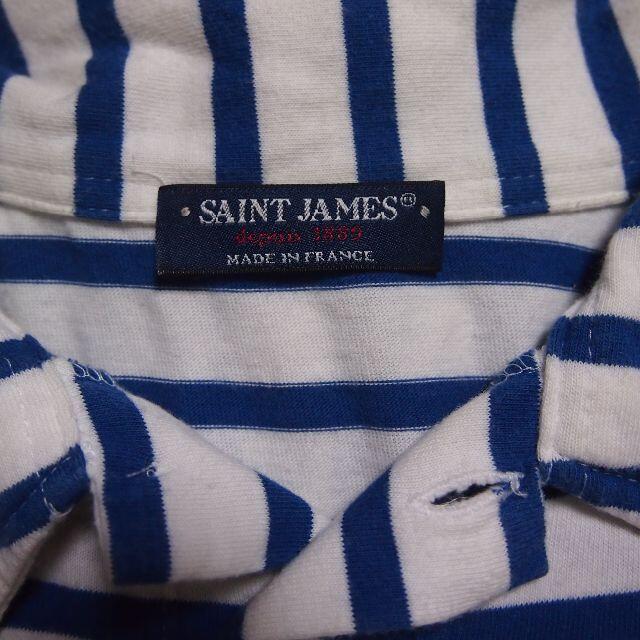 SAINT JAMES(セントジェームス)の良品!セントジェームス　マリンボーダーポロ　ピリアック生地 メンズのトップス(Tシャツ/カットソー(半袖/袖なし))の商品写真