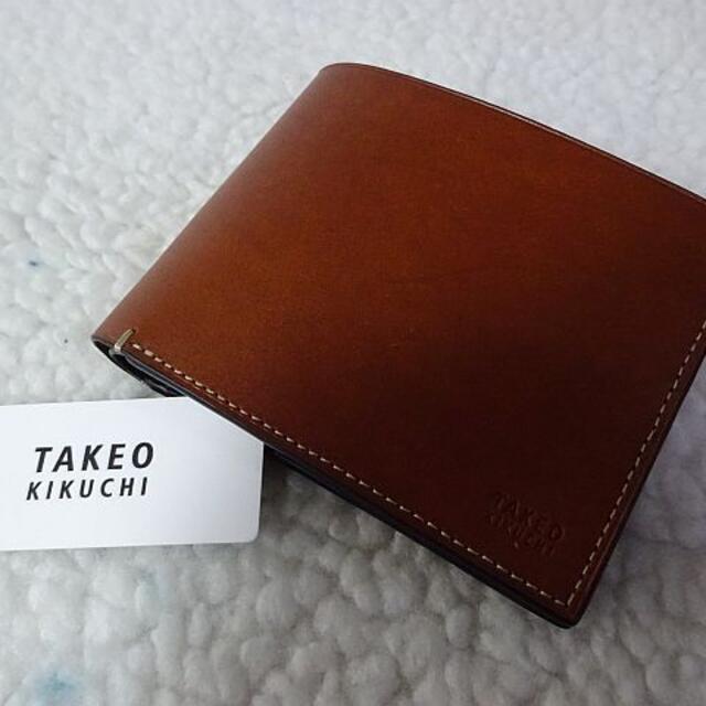 TAKEO KIKUCHI(タケオキクチ)の【新品/本物】TAKEO KIKUCHI　二つ折財布/キャメル ￥14300 メンズのファッション小物(折り財布)の商品写真
